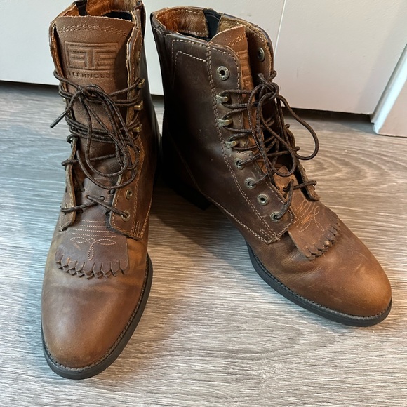 Ariat Womens Brown Leather Boots - Picture 2 of 11